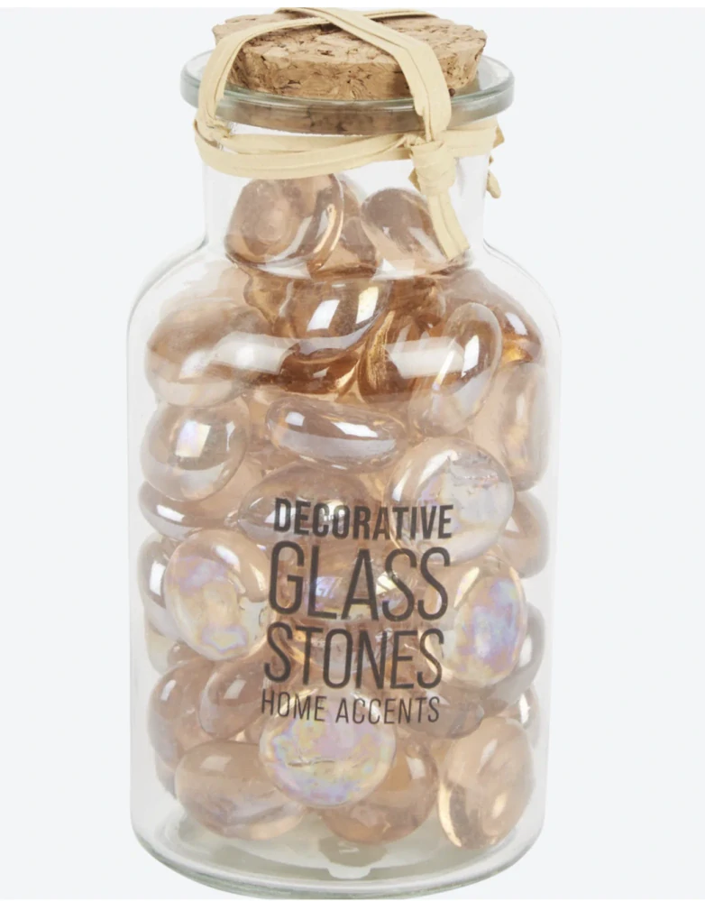 Skleněné dekorativní kameny světle hnědé Home Accents
