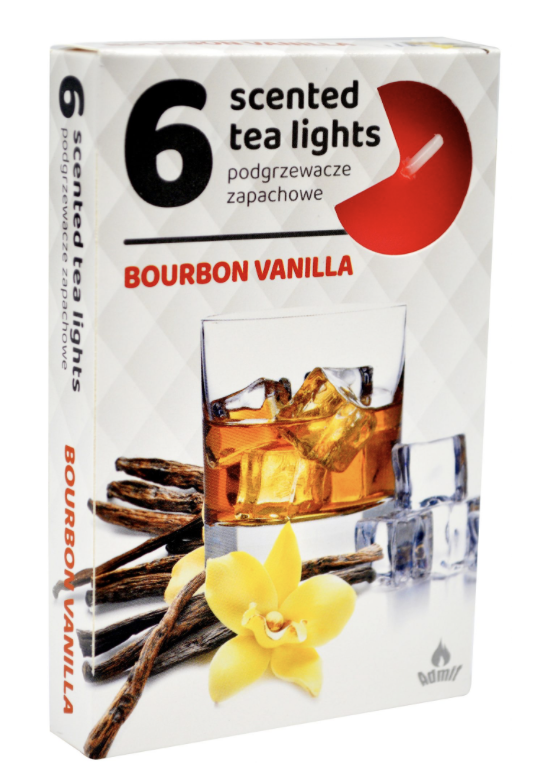 Admit Bourbon Vanilla - sada 6ks vonných čajových svíček bourbonovo-vanilkova vůně 