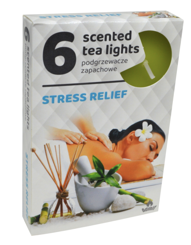 Admit Stress Relief - sada 6ks vonných čajových svíček 